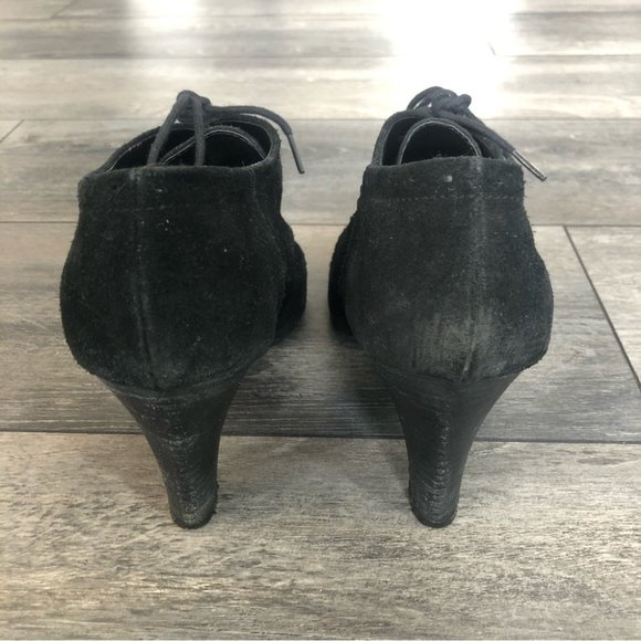 Real leather vintage style Oxford heels - Picture 4 of 6